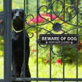 Keep Gate Closed Sign Beware of Dog Sign. 