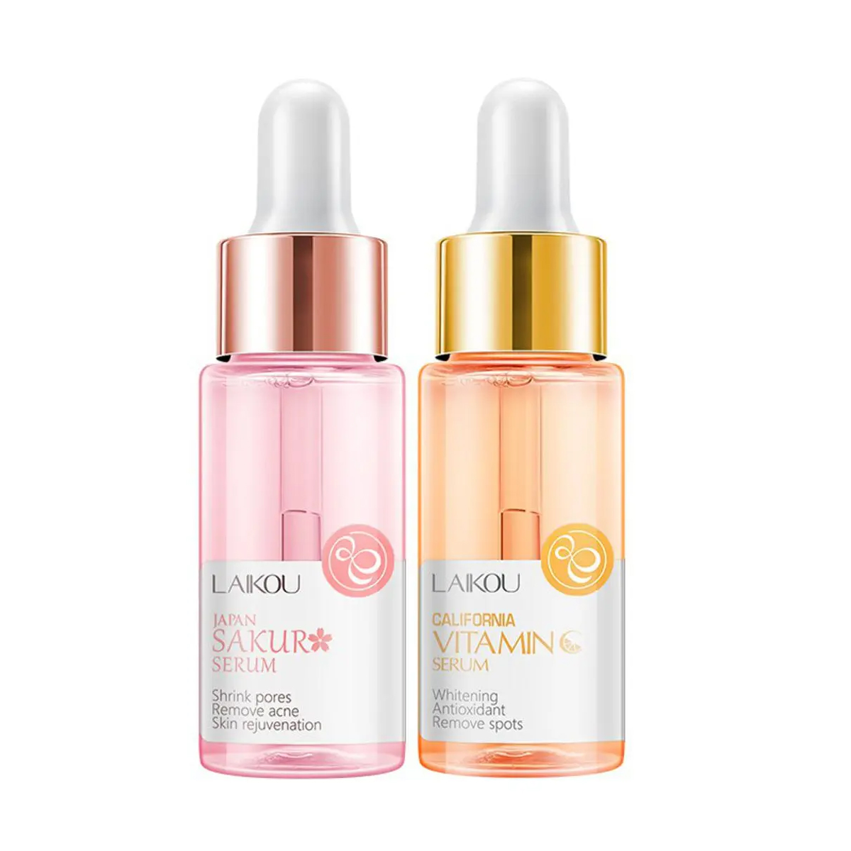 Laikou Sakura serum & Vitamin C Serum Combo ( 17 ml +17ml )