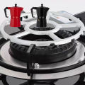 【Special offer】 1Pcs Galvanized Stove Cooker Plate Coffee Moka Pot Stand Coffee Maker Shelf Fullhouse. 