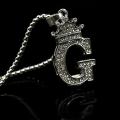 Fashion Luxury Charm Alloy Zircon A-Z Crown Alphabet Pendant Chain Necklace Punk HipHop Woman Man Initial Name Jewelry Gifts Hot.