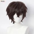 High Quality Dazai Osamu Cosplay Wig Anime Bungo Stray Dogs Cosplay Short Brown Heat Resistant Synthetic Hair Wigs + Wig Cap. 