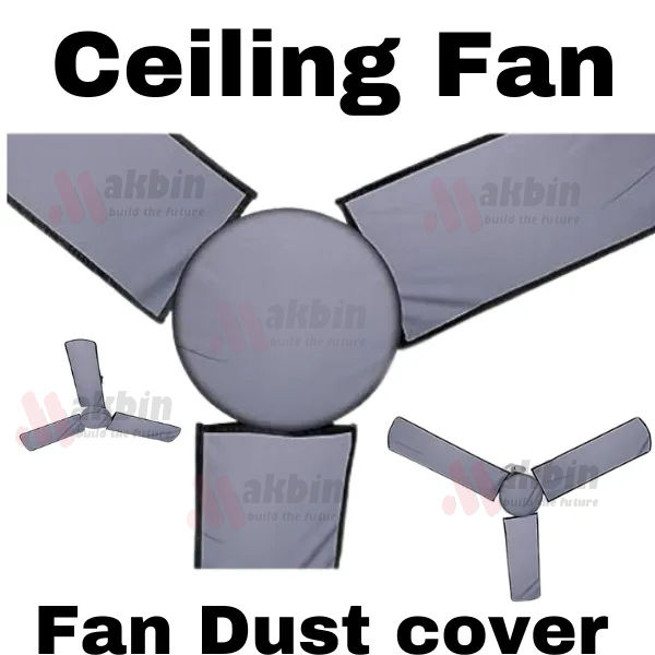 Fan Dust Cover Dustproof Fan Cover, Ceiling Fan cover Washable 3 wings cover with motor cover 4 PCS fan cover