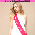 Elegant Mom-To-Be Sash for Women's Party Celebrations - (Pack of 01 Pcs).