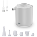 Mini Air Pump Portable Camping Light Tiny Inflator/Deflator Pump with Battery USB Rechargeable for Pool Floats Air Bed.