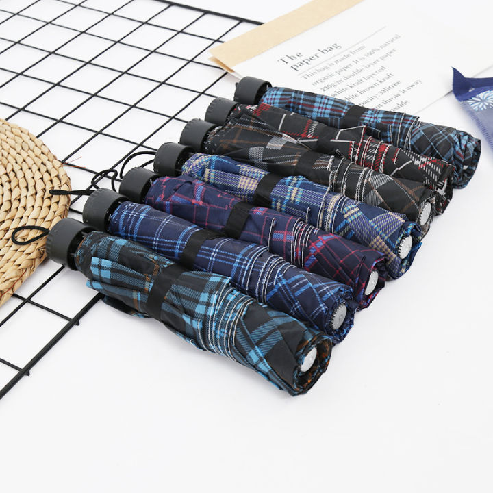 10%20yuan%20store%20distribution%20source%207%20bone%20lattice%20trifold%20umbrella%20men's%20ladies%20travel%20lattice%20umbrella%20folding%20umbrella%20wholesale%20-%20Image%202