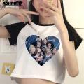 KPOP Twice Summer Harajuku Y2k T-shirt Korean Style T Shirt Women Streetwear Ulzzang Tshirts Crop Top Female Slim Fit Clothes.