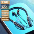 badgeWireless Bluetooth5.2 Earphone Sport Handfree Call Headset with Mic Neck Hanging Bluetooth Earbuds Noise Cancelling Headphones.