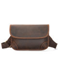 Malunte shoulder bag, leather men's bag, trendy fashion small shoulder bag, mobile phone bag, motorcycle bag, crazy horse leather crossbody bag men.