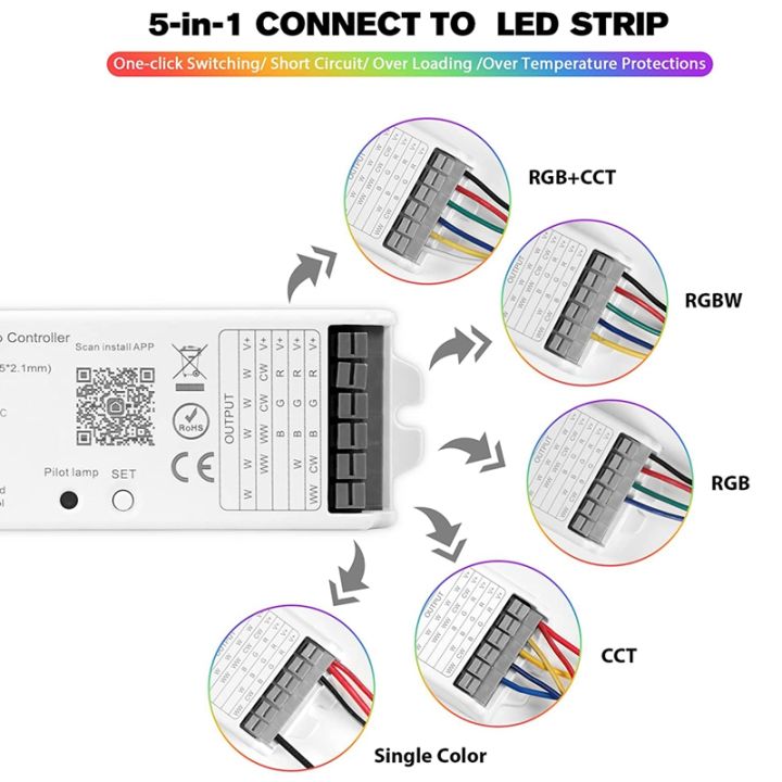 LM052%20ZigBee%203.0%20LED%20Strip%20Controller%20DC12-24V%20RGB%20CCT%20RGBW%20-%20Image%202