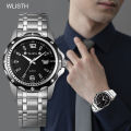 Men Casual Watches Waterproof 2023 New Calendar Quartz Movement Steel Band Business relo for men. 