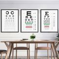 Eye Visual Acuity Test Snellen Chart Print Canvas Painting Wall Art Pictures for Children Youth Living Room Self Test Home Decor. 