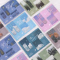 RHS Online 2PCS Misty Fantasy Series Landscape Magnetic Bookmarks Waterproof for Books Holder Share Book Markers Tab Decoration Bookmark.