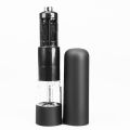 Electric Pepper Grain Grinder Stainless Steel Home Kitchen Barbecue Labor-Saving Mill Spice Grinder Tools Spice Shakers-black.