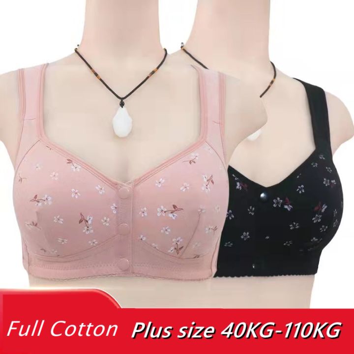 Plus Size Bra Size 36-52 Front Closure Bras Big Size No Iron Woman Innerwear Full Cotton