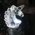【Daily Necessities For Anyone Store】2.0" Quartz Crystal Unicorn Carving Horse head Skulls.