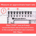 NCANRUI 2pc ECG 7 Step Ruler,ECG 7 Step Ruler for ECG/EKG Interpretation, ECG Reference Guide Ruler,EKG Calipers Measuring Tool.