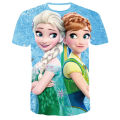 Disney Frozen Elsa Anna T Shirt Kids Streetwear Short Sleeve Children's Tshirts Boys Girls Tops Men Women Clothing T-shirt. 