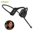 Open-Ear Headsets with Noise Canceling Boom Microphone Lightweight Bluetooth Wireless Headphones for Trucker Office Call Center.