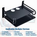 Floating Wall Shelf for Tv Components, Space Aluminum Router Wall Mount Shelf Bracket, Tv Accessories Shelves for Cable Boxes,DVD Player, Game Console, Smart Speaker, Mini Projector.