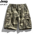 JEEPJeep Men's Fifth Pants Summer Shorts Men's Thin Breathable Tooling Half Pants Outdoor Fishing Multi-Pocket Fashion.