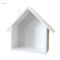 5x House Shaped Floating Wall Mounted Shelves For Decor White. 