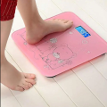 Digital waiting machines different colors with display of room temperature for human body weight.