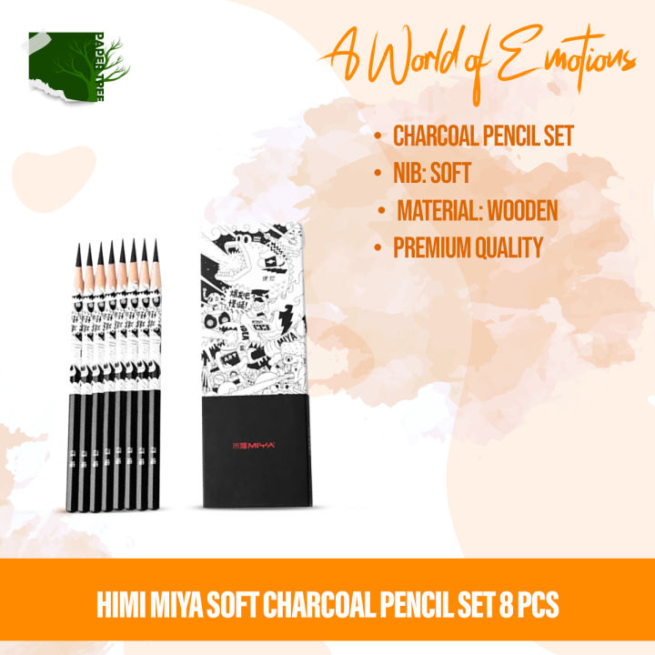 HiMi%20MiYa%20Soft%20charcoal%20Pencil%20set%20%208%20Pcs%20-%20Image%204
