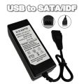 12V/5V 2.5A USB Cable to IDE/SATA Power Supply Adapter Hard Drive/HDD/CD-ROM AC DC computer components accessories. 
