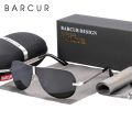 BARCUR Glass Stainless Steel Polarized Sunglasses Men Driving Male Sunglasses oculos Male Eyewear Accessories For Men.
