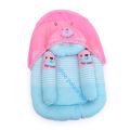 King size soft baby bedding set with 3 pellow and one adjust mosquito net.