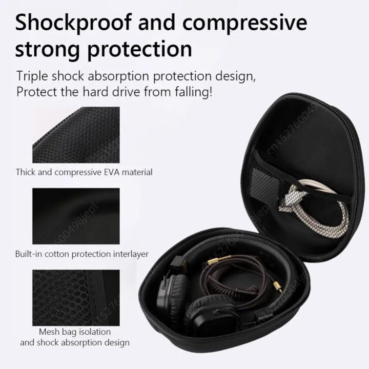 Earphone%20Case%20EVA%20Hard%20Shell%20Headset%20Protective%20Box%20Travel%20Portable%20Headphone%20Carrying%20Bag%20for%20SONY%20WH-CH720N/WH-CH520%20Apple%20Max%20-%20Image%205