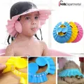 1 pcs Adjustable Baby Shower Cap Newborn Hair Washing Cap Kids Hearing Protection Children Safe Shampoo Shield Bathing Head Cover. 