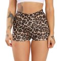 Womens High Waist Workout Shorts Vital Leopard Print Fitness Yoga Shorts Scrunch Butt Running Shorts Sport Gym Short Leggings.