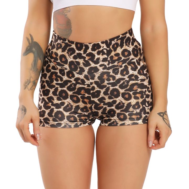 Womens%20High%20Waist%20Workout%20Shorts%20Vital%20Leopard%20Print%20Fitness%20Yoga%20Shorts%20Scrunch%20Butt%20Running%20Shorts%20Sport%20Gym%20Short%20Leggings%20-%20Image%205