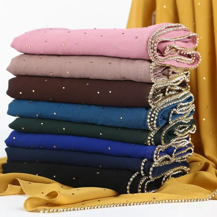 Hijab%202022%20Diamond%20Chiffon%20Women's%20Long%20Hijab%20Scarf%20Muslim%20Lady%20Hijab%20Cap%20Islam%20Dress%20Turkish%20Turban%20Shawl%20Head%20Scarf%20-%20Image%205