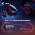 V1 Gaming Earbuds, 15ms Low Latency with 2.4Ghz Dongle, 3D Stereo Sound, Wireless 5.3, IPX4 Wireless Earbuds with Noise Cancelling Mic for PC, PS5, PS4, Switch, VR. 