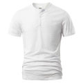 T Shirt Men Casual High Quality Summer Short Sleeve Henry neck Mens T Shirts Fashion Basic T-shirt Male KEEMEEUYZO. 