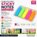 Colorful PVC Sliding Sticky Notes 100 Sheets Self Adhesive Notes for Office School Use.