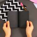 1 Piece Vintage Student Sketching Sketchbook 4inch*3inch Black Kraft Paper Retro Pocket Sketch Art Book..