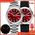BERNY Luminous Men Quartz Watch Calendar Luxury Waterproof Wristwatch Miyota Watch Stainless Steel Silicone Dress Watch for Men. 