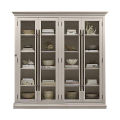 C-0668 Antique Wall Showcase / Bookcase 4Palla / 4 Door / 2Part (ROYALS Furniture).