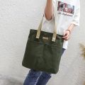 TAG Lifestyle Canvas Tote Bag/Fashionable Top Handle Olive Green Color With 2 Big Outside Pocket and Zipper Enclosure for girls For University/College/Trendy Fashionable Women.
