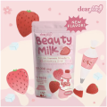 Beauty Milk Premium Japanese Strawberry Glutathione & Collagen Drink 180 GM (18GM*10 Sachet) Glutathione, Swiss Collagen,  Citocolin, Astaxanthin, Strawberry, Asecola Cherry, Furnblock, Malberry, Rosehip, L-Carnitine, Whitening, Brightening, Skin Glowing. 