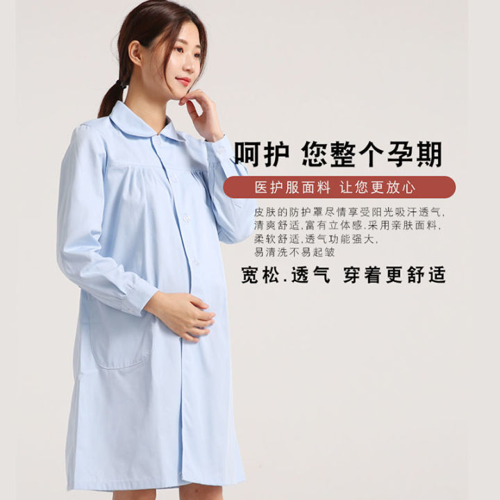 Pregnant%20Women%20Nurses'%20Uniform%20Pregnancy%20Doctor's%20White%20Coat%20Maternity%20Clothes%20Maternity%20Pants%20Suit%20plus%20Size%20Overalls%20-%20Image%207