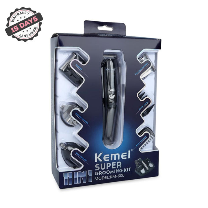 Kemei%20KM-600%20Kemei%20Multifunction%2011%20in%201%20Titanium%20Blade%20Hair%20Trimmer%20For%20Men%20-%20Black%20-%20Image%206