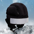 Minimalist Down Jacket Cotton Ear Protection Hats for Women Men Winter Mask Ski Hat Men's Windproof Cycling Cotton Cap. 