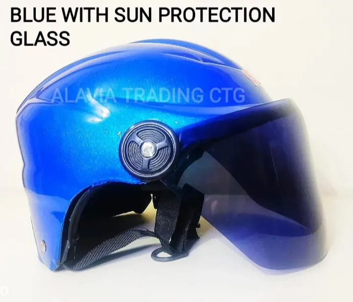 Open%20Face%20Bike%20Helmet%20for%20Men%20and%20Women%20with%20Sun%20Protection%20Glass-Black/Red/Blue/Pink/Green/Grey%20-%20Image%202