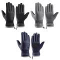 【New and Improved】 Riding Driving Gloves Fleece Autumn Winter Thick Plush Full Finger Mittens Furry Warm Mitts Men Gloves. 