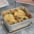 Stainless Steel Fresh-Keeping Box with Lid Food Storage Box, A. 