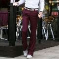 Fall Slim Fit White Bootleg Pants Men's Business Casual Big Leg Suit Pants Fashionable All-Match Non-Ironing Wide Leg Suit Pants.